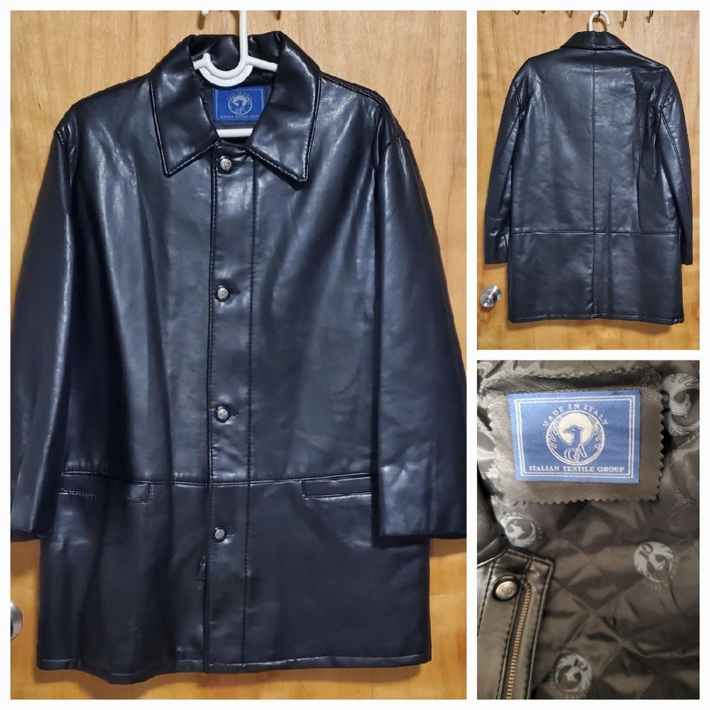 Italian Textile Leather Jacket